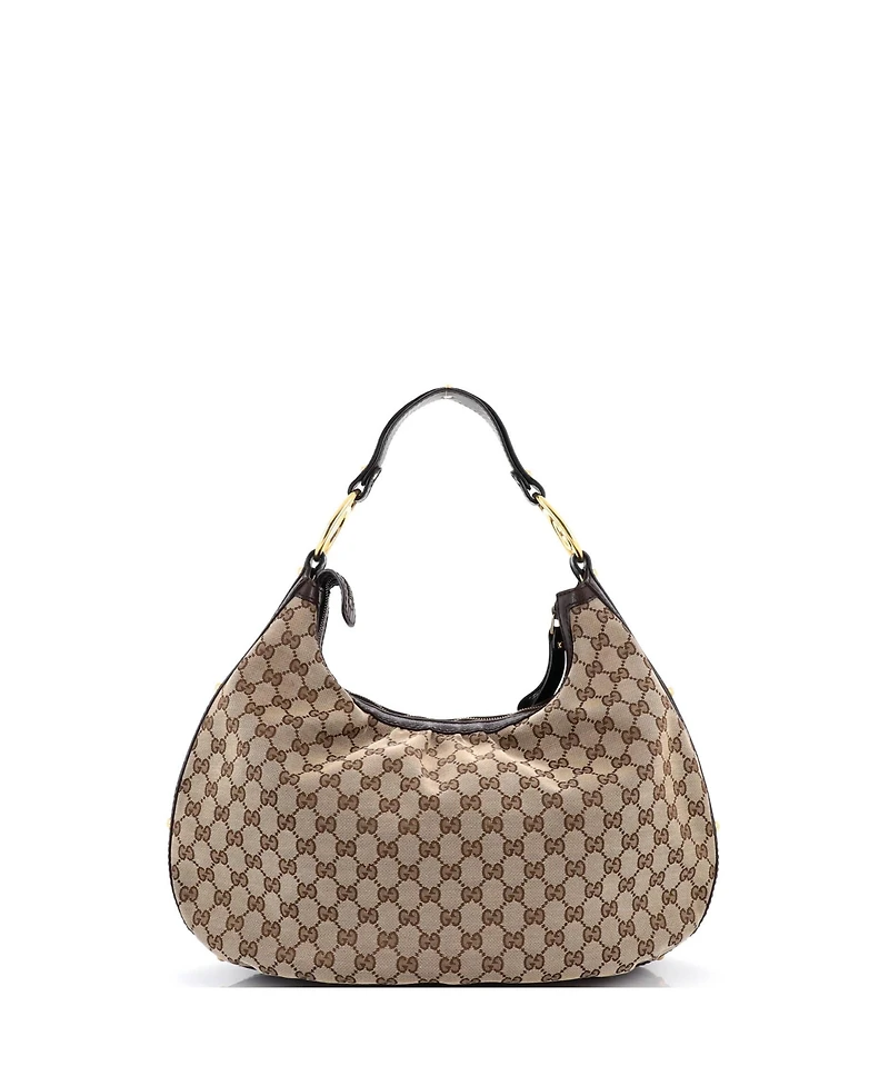 Pre-Owned Gucci Medium Twins Hobo Gg Canvas