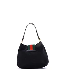 Pre-Owned Gucci Medium New Ladies Web Hobo Gg Canvas
