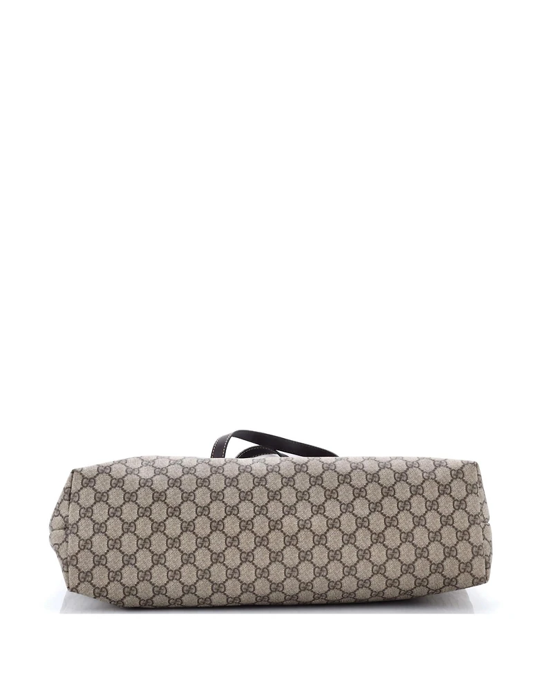 Pre-Owned Gucci Large Plus Tote Gg Coated Canvas with Leather