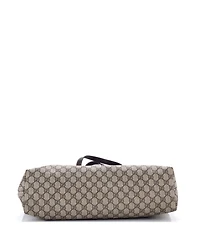 Pre-Owned Gucci Large Plus Tote Gg Coated Canvas with Leather
