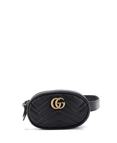 Pre-Owned Gucci Gg Marmont Belt Bag Matelasse Leather