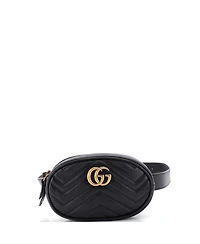Pre-Owned Gucci Gg Marmont Belt Bag Matelasse Leather