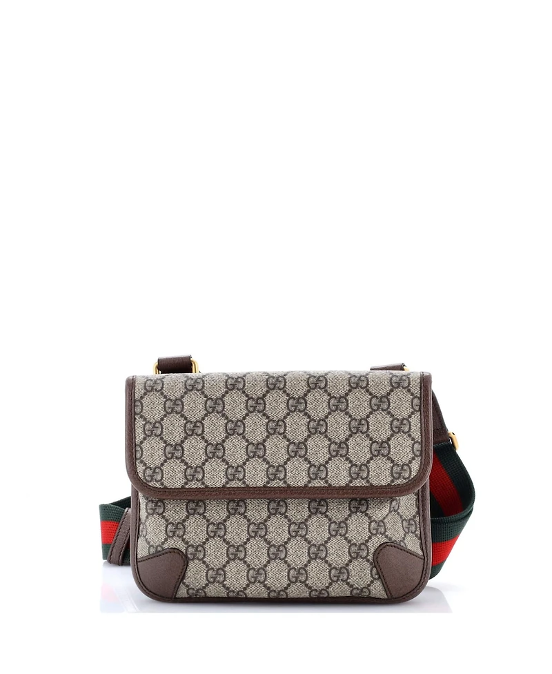 Pre-Owned Gucci Neo Vintage Flap Messenger Gg Coated Canvas