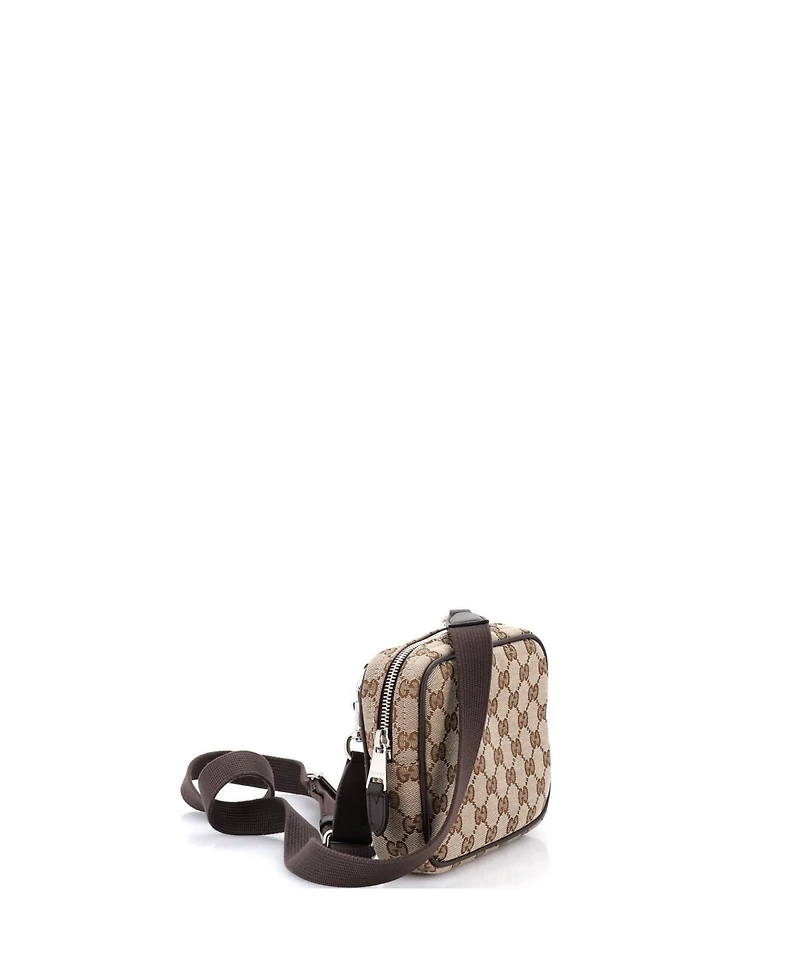 Pre-Owned Gucci Mini Web Loop Camera Bag Gg Canvas