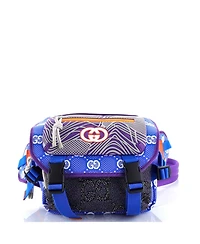 Pre-Owned Gucci Buckle Flap Chest Strap Backpack Gg Fabric with Rubber