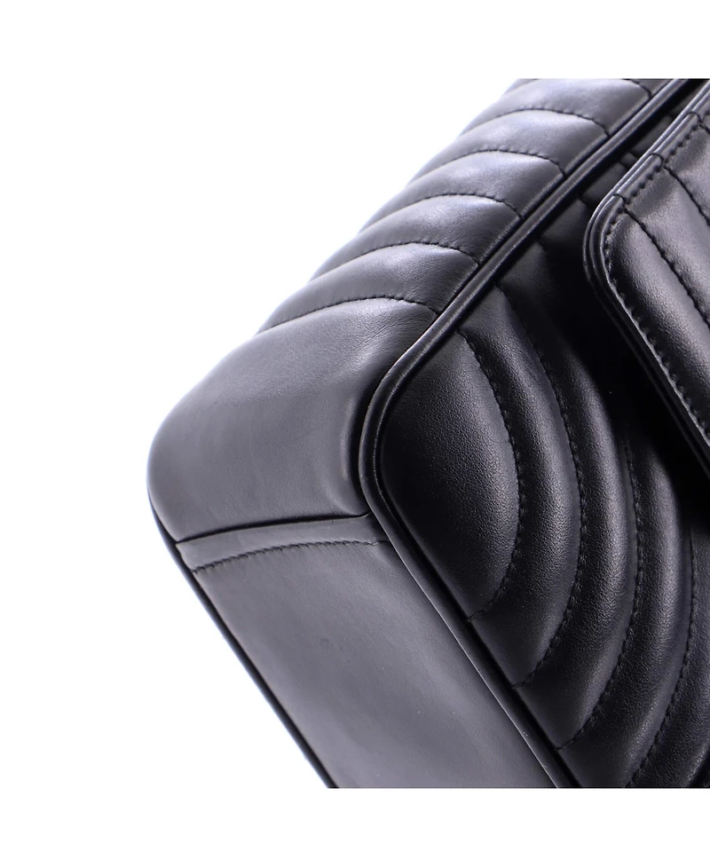 Pre-Owned Prada Chain Flap Shoulder Bag Diagramme Quilted Leather