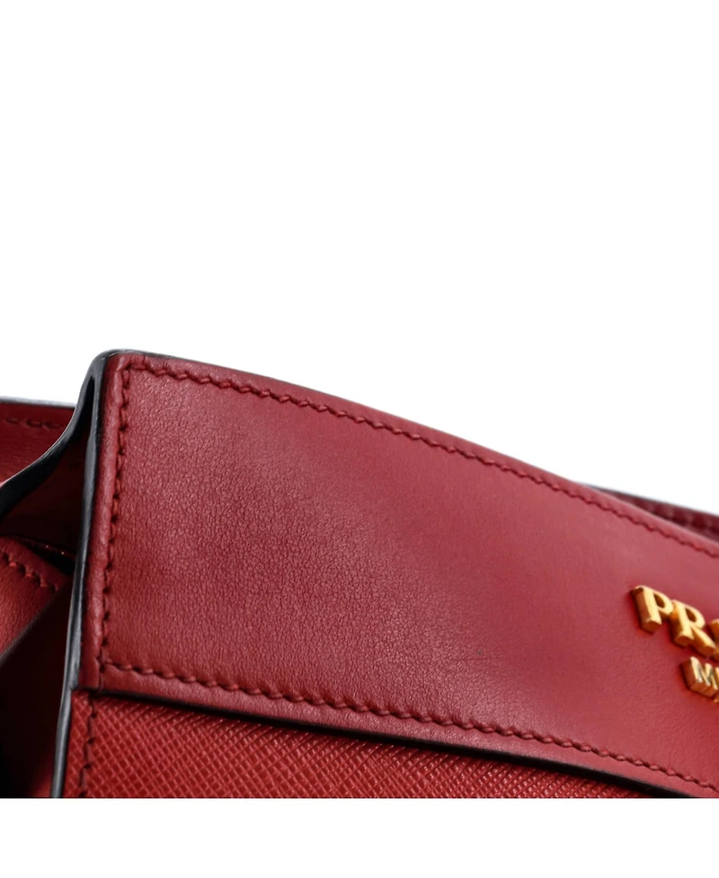 Pre-Owned Prada Small Esplanade Crossbody Bag Saffiano with City Calf