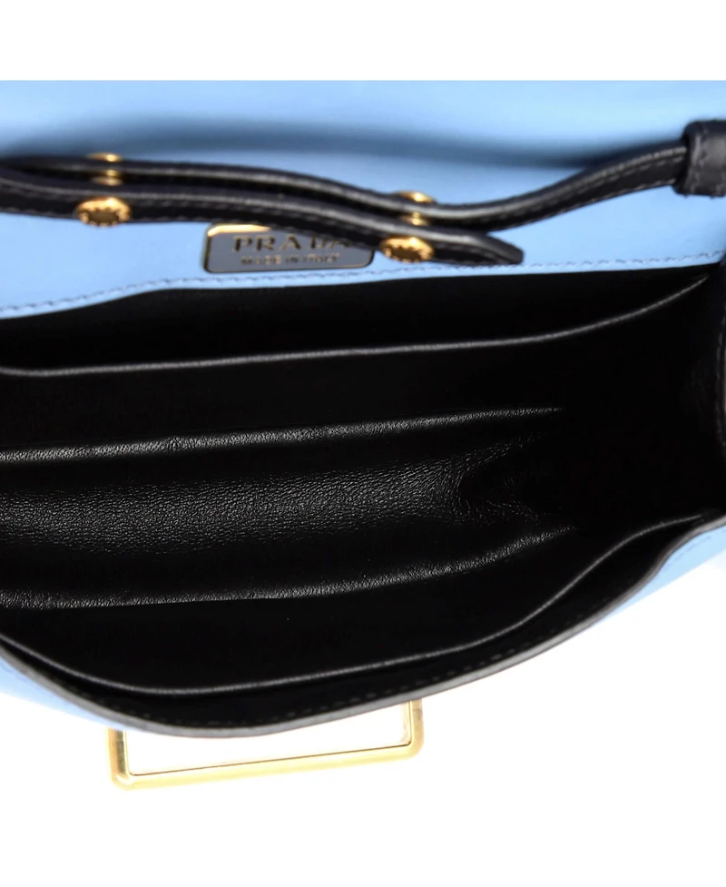 Pre-Owned Prada Small Cahier Crossbody Bag Embellished Leather