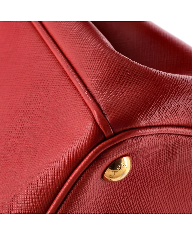 Pre-Owned Prada Small Double Zip Lux Tote Saffiano Leather