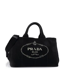 Pre-Owned Prada Canapa Convertible Tote Canvas