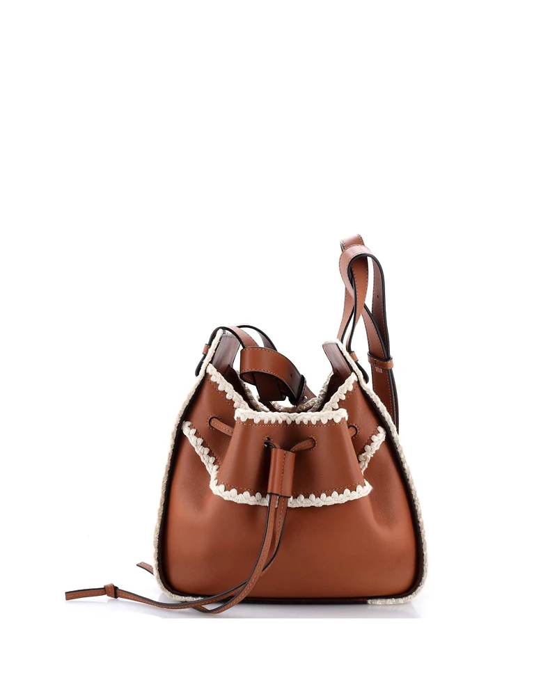Pre-Owned Loewe Small Hammock Bag Leather with Crochet Detail