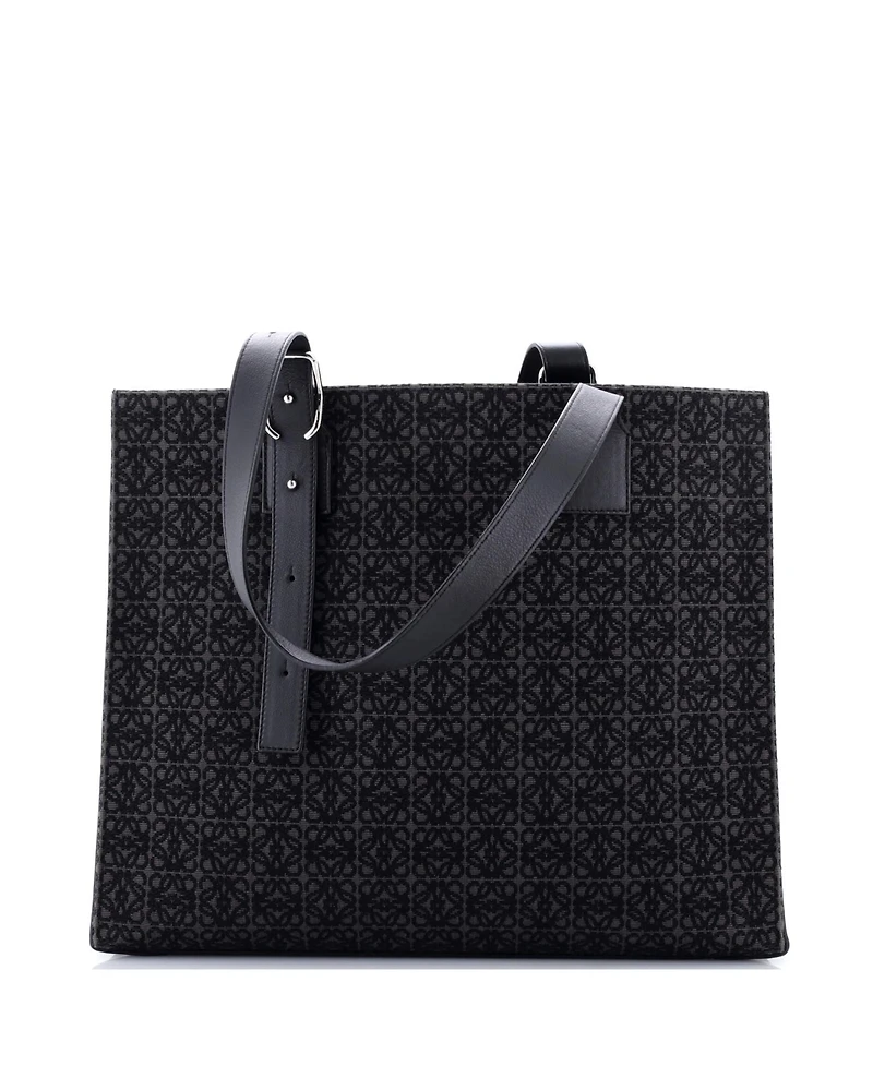Pre-Owned Loewe Horizontal Buckle Handle Tote Anagram Jacquard