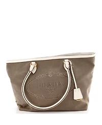Pre-Owned Prada Medium Logo Open Tote Canvas