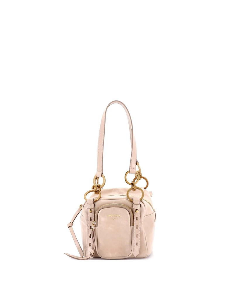 Pre-Owned Prada Mini Dangle Top Handle Bag Leather