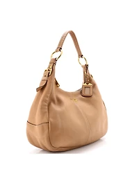 Pre-Owned Prada Medium Zip Top Hobo Vitello Daino