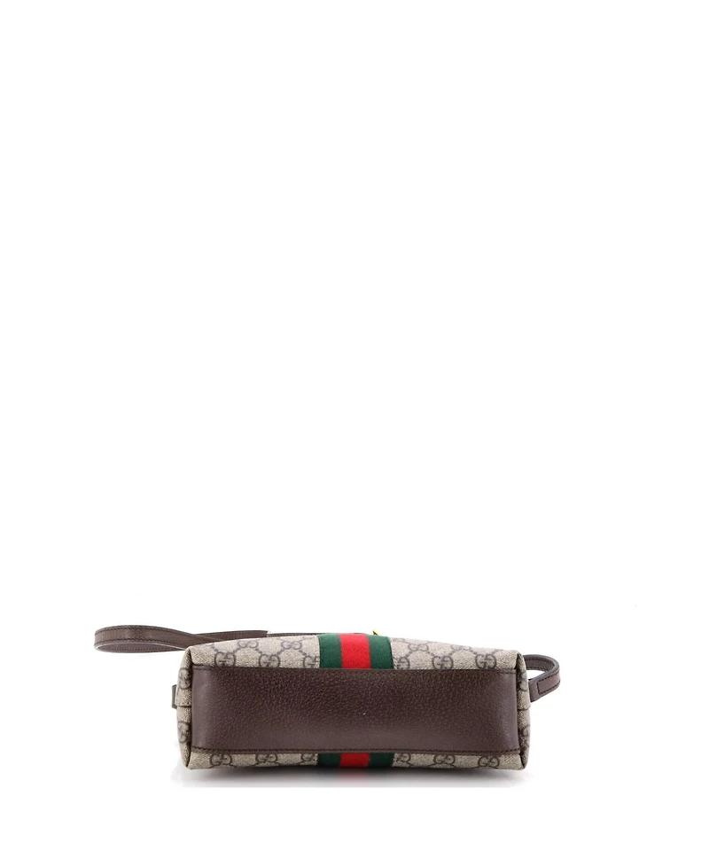 Pre-Owned Gucci Small Ophidia Dome Shoulder Bag Gg Coated Canvas
