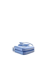 Pre-Owned Prada Mini Triangle Double Zip Pouch Bag with Chain Saffiano Leather