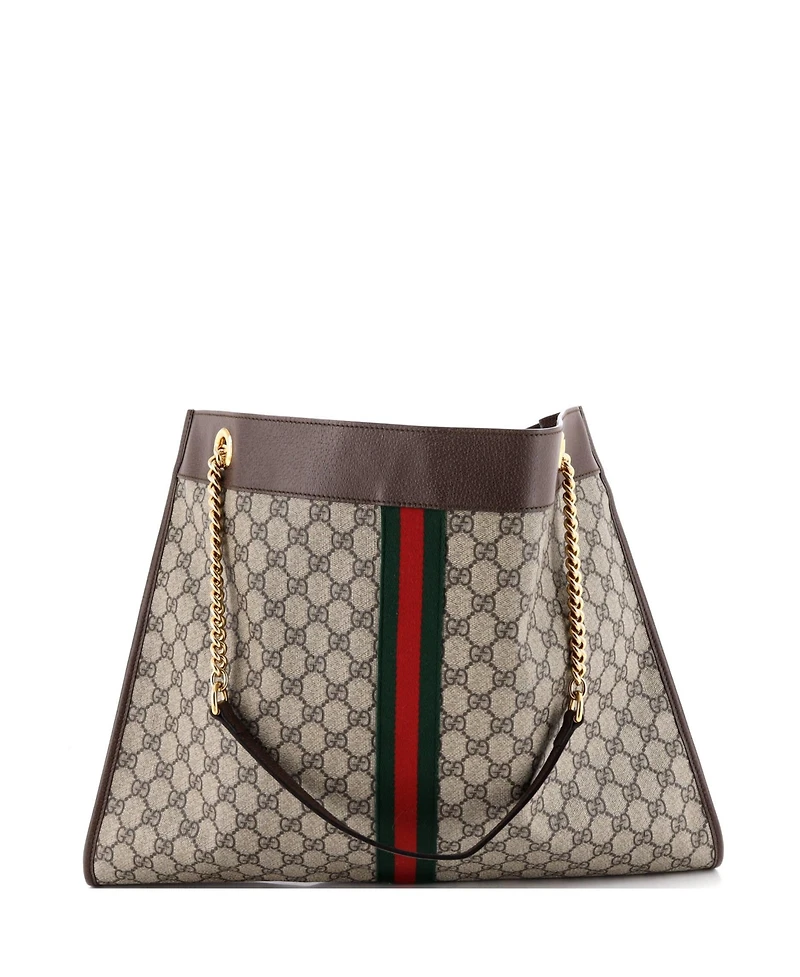 Pre-Owned Gucci Large Rajah Chain Tote Gg Coated Canvas