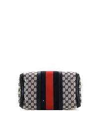 Pre-Owned Gucci Medium Vintage Web Boston Bag Gg Canvas