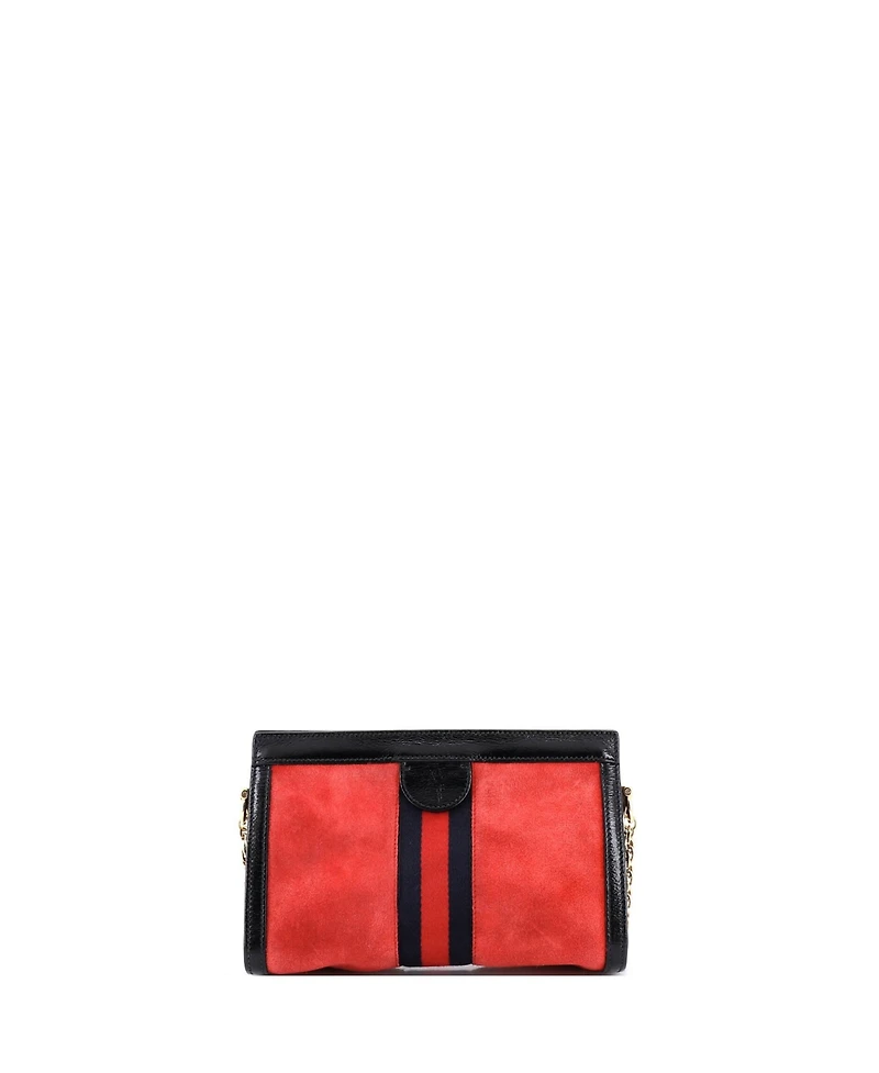 Pre-Owned Gucci Small Ophidia Chain Shoulder Bag Suede