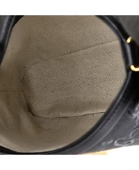 Pre-Owned Gucci Small Wonka Convertible Top Handle Bucket Bag Debossed Gg Leather