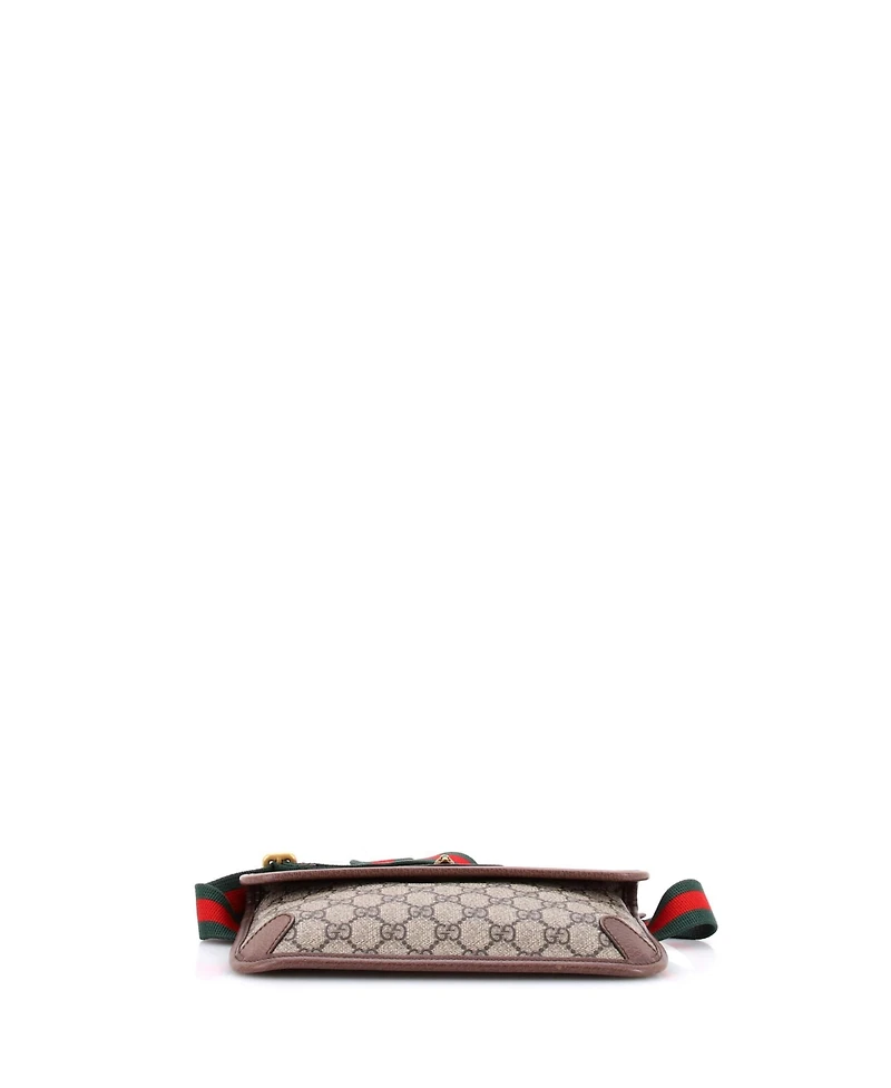 Pre-Owned Gucci Neo Vintage Flap Belt Bag Gg Coated Canvas