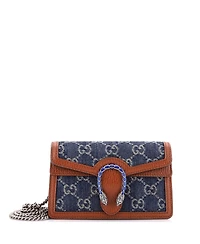 Pre-Owned Gucci Super Mini Dionysus Bag Gg Denim