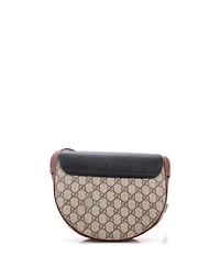 Pre-Owned Gucci Small Padlock Saddle Shoulder Bag Gg Coated Canvas and Leather