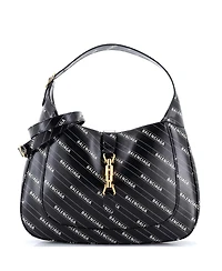 Pre-Owned Gucci Medium x Balenciaga The Hacker Project Jackie 1961 Hobo Printed Leather