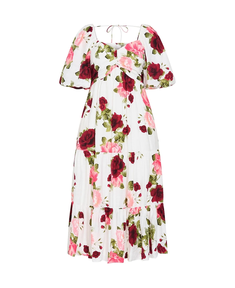 City Chic Plus Mindy Print Maxi Dress