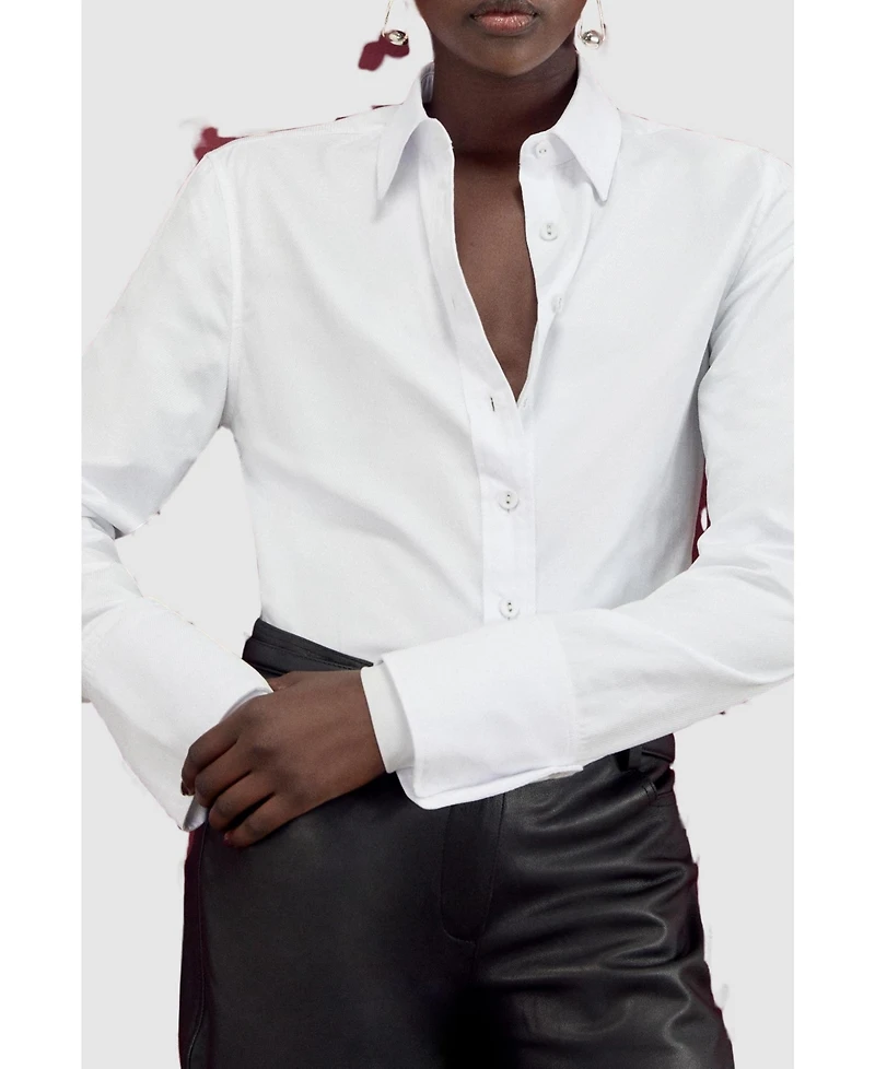 Karen Millen Women's Cotton Woven Buttoned Shirt