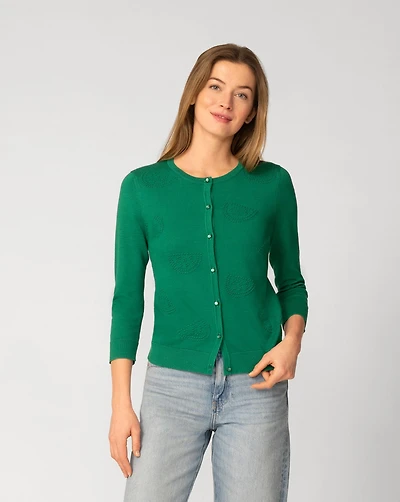 Cable & Gauge Women's Sun Stitch Button Cardigan
