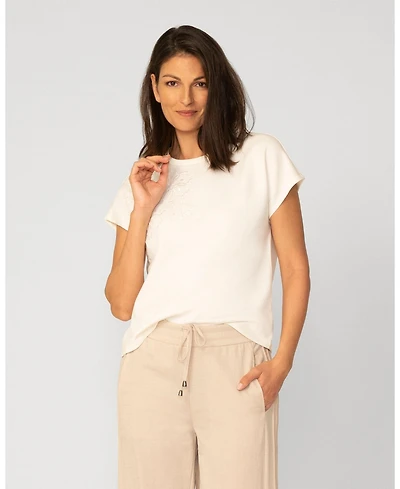 Cable & Gauge Women's Flower Applique Tee