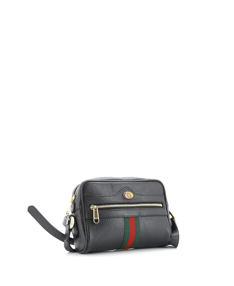 Pre-Owned Gucci Mini Ophidia Shoulder Bag Leather