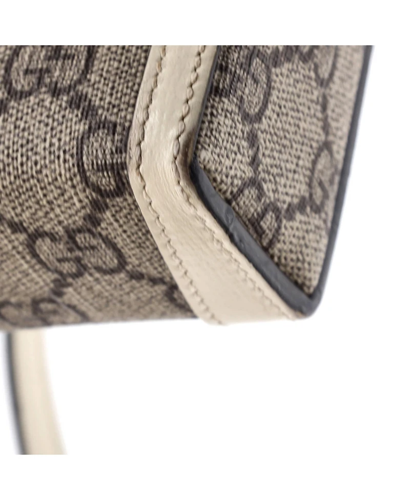 Pre-Owned Gucci Mini Horsebit 1955 Crossbody Bag Gg Coated Canvas with Leather