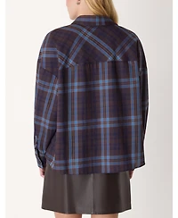 Whistles Women's Checked Brushed Cotton Shirt