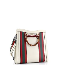 Pre-Owned Gucci Large Diana Nm Bamboo Handle Tote Printed Leather
