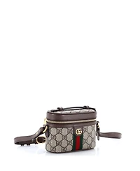 Pre-Owned Gucci Mini Ophidia Top Handle Bag Gg Coated Canvas