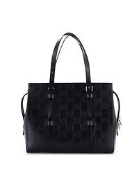 Pre-Owned Gucci Tote Bag Gg Embossed Perforated Leather