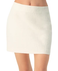 Ivonne Women's Short Jacquard Skirt with Side Zipper