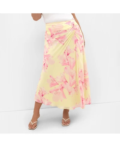 City Chic Women's Soiree Print Maxi Skirt