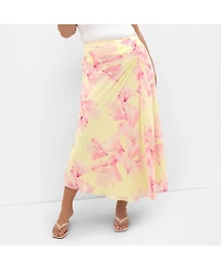 City Chic Women's Soiree Print Maxi Skirt