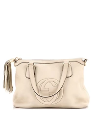 Pre-Owned Gucci Soho Convertible Soft Top Handle Bag Leather