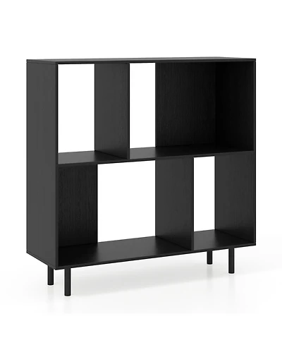 Slickblue Open Shelf Bookcase with 4 Compartments Storage Display