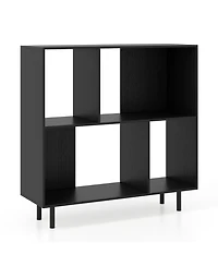 Slickblue Open Shelf Bookcase with 4 Compartments Storage Display