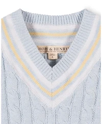 Hope and Henry Little and Big Boys' Organic V-Neck Cricket Sweater Vest