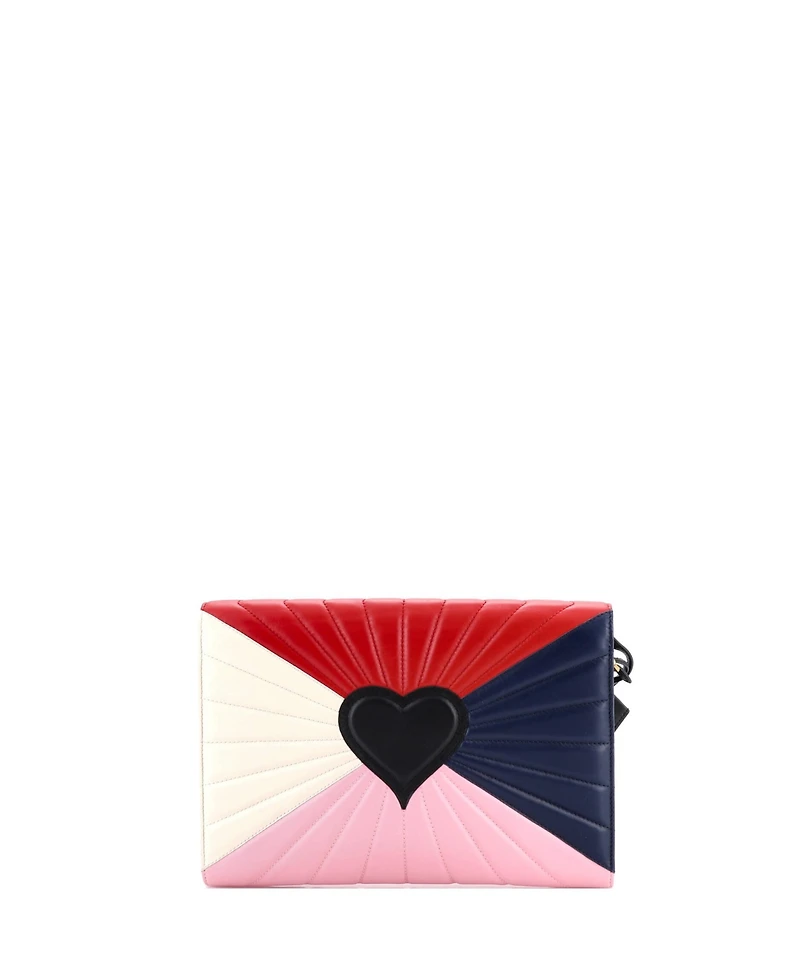 Pre-Owned Gucci Queen Margaret Clutch Colorblock Leather