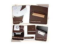 Hongge Corner Wooden Play Kitchen with Coffee Machine and Slide for Kids.