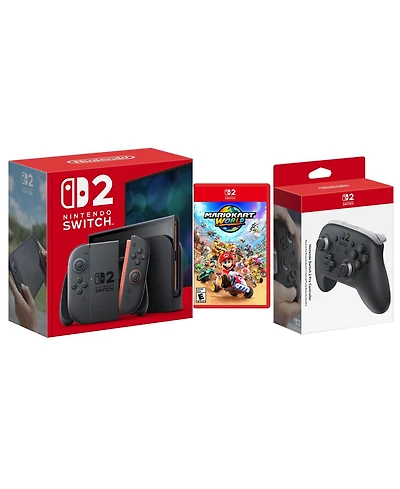 Nintendo Switch 2 Console with Mario Kart World and Pro Controller Bundle