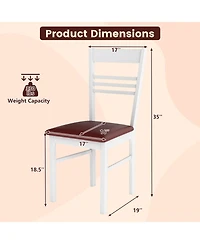 Sugift Wood Dining Chairs Set of Two with Solid Wood Frame